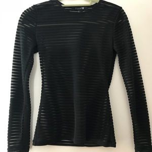 Striped Sheer Long Sleeve Shirt